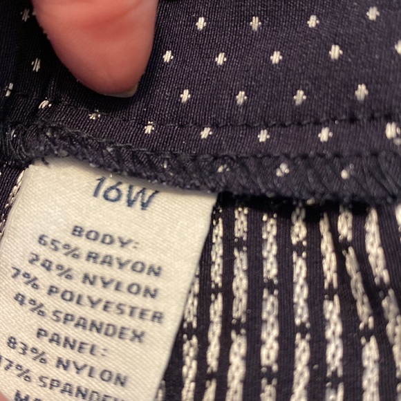 Charter club womens pant, navy with silver dots. - Picture 5 of 5
